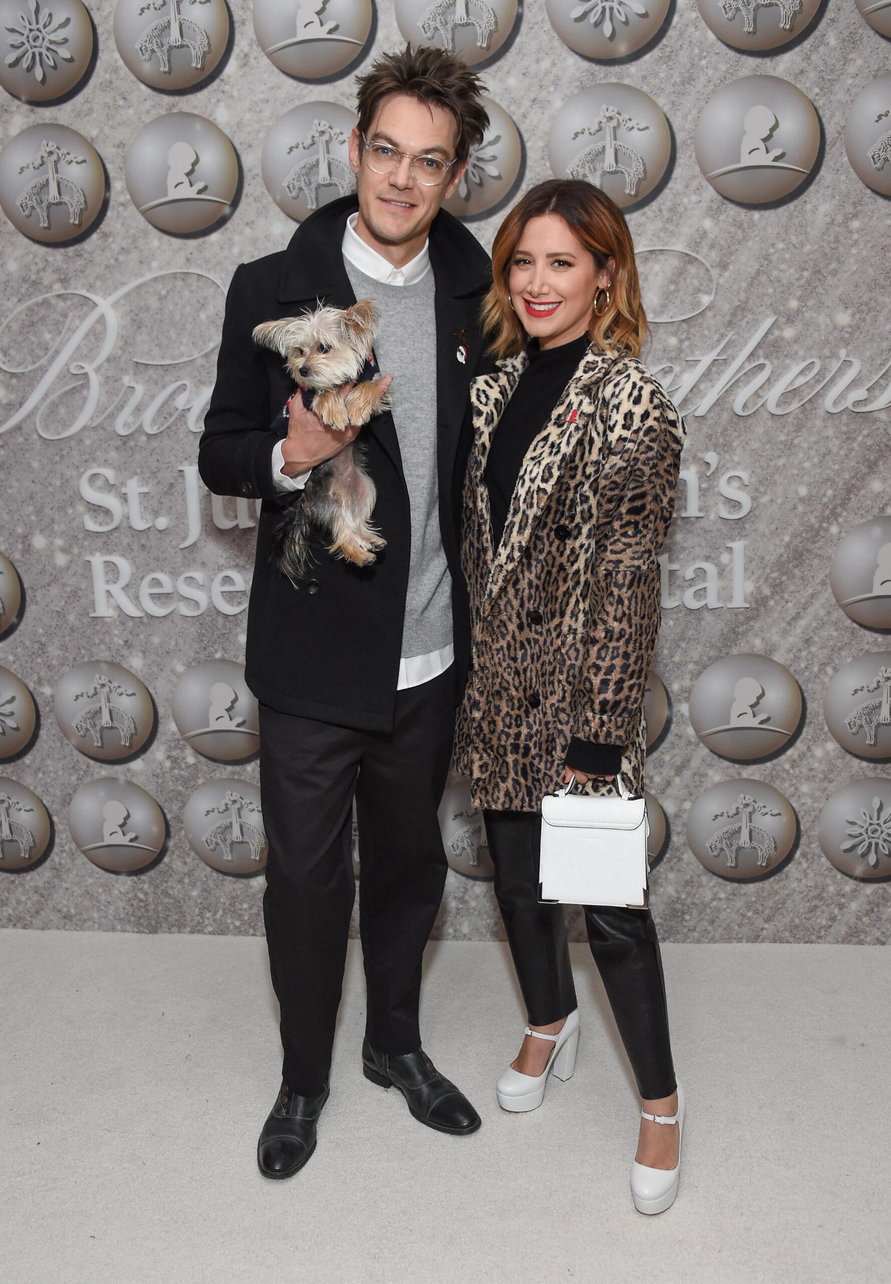 Ashley Tisdale and Christopher French at Brooks Brothers Holiday Celebration Honoring St. Jude