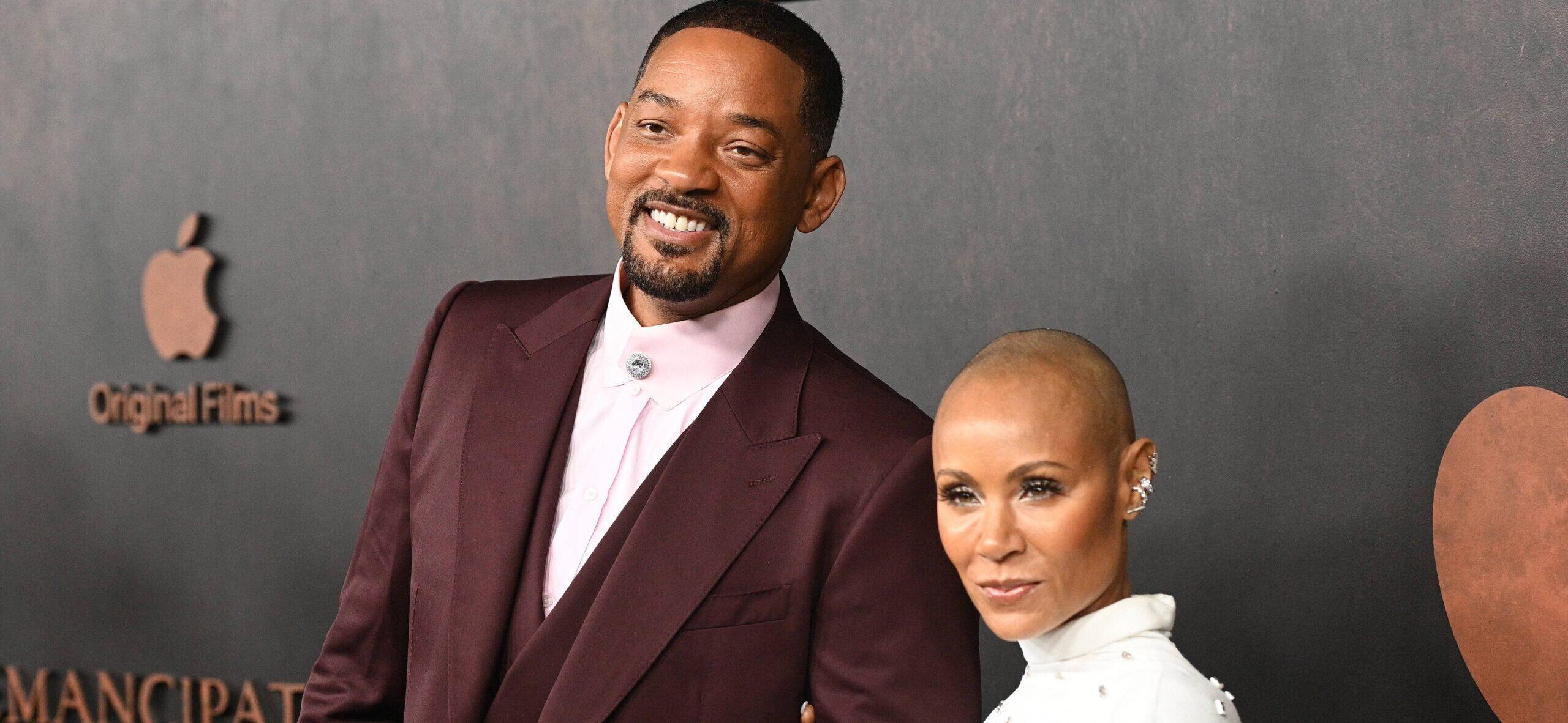 Will Smith and Jada Pinkett Smith at Red Carpet Event for the premiere of Apple Original Films Emancipation