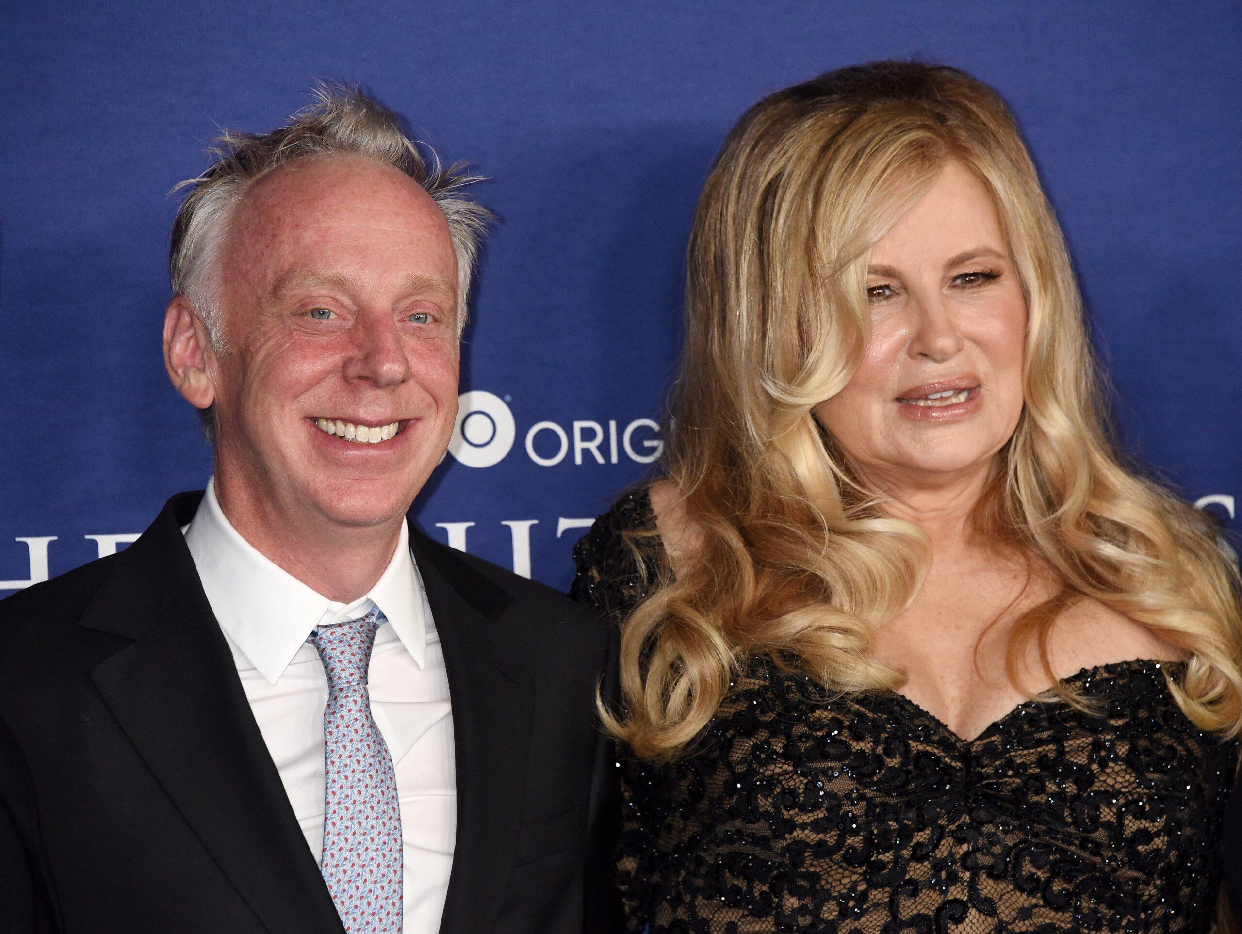 Mike White and Jennifer Coolidge attending White Lotus premiere