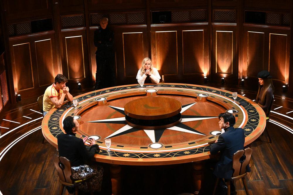 The Traitors behind the scenes photo. 