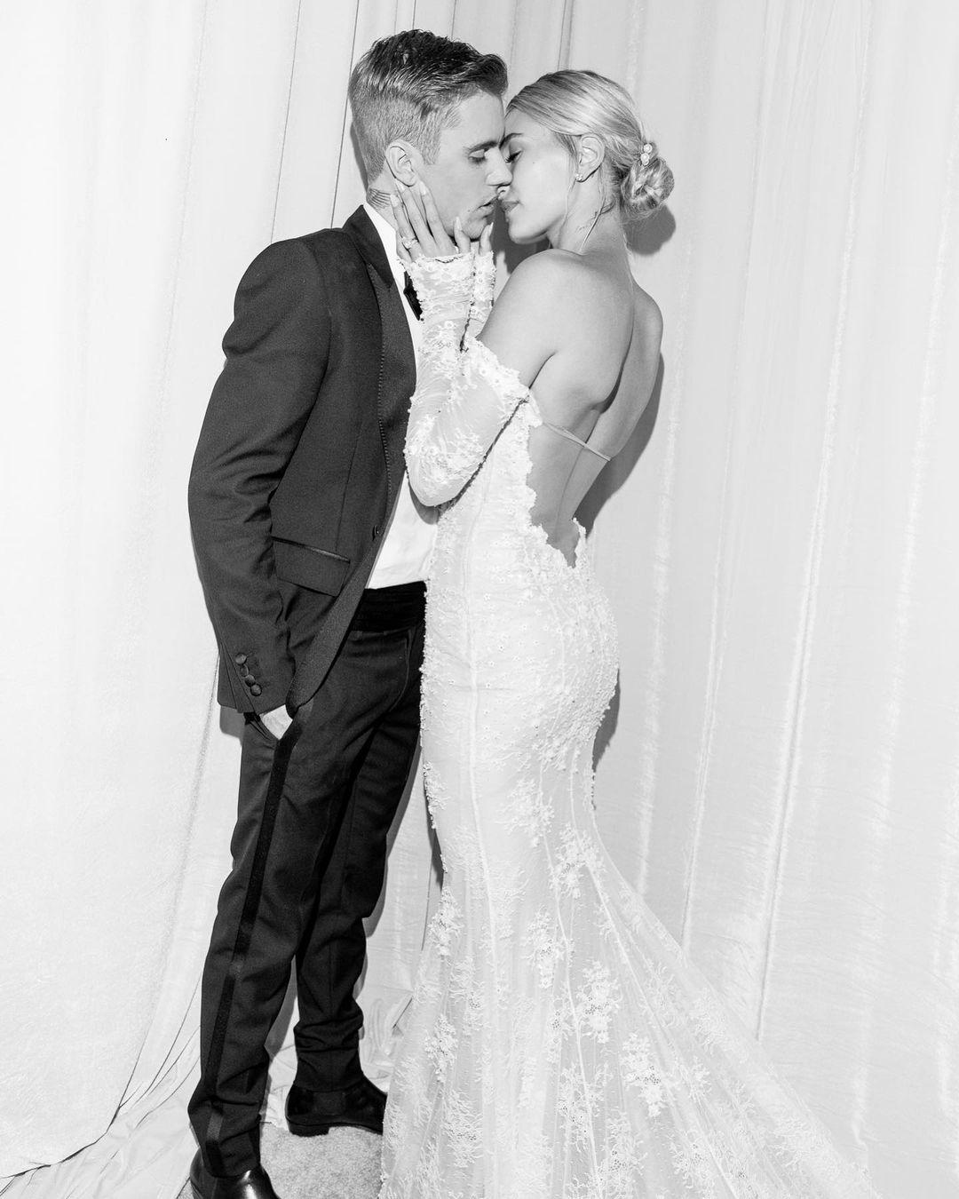 Justin & Hailey Bieber on their wedding day
