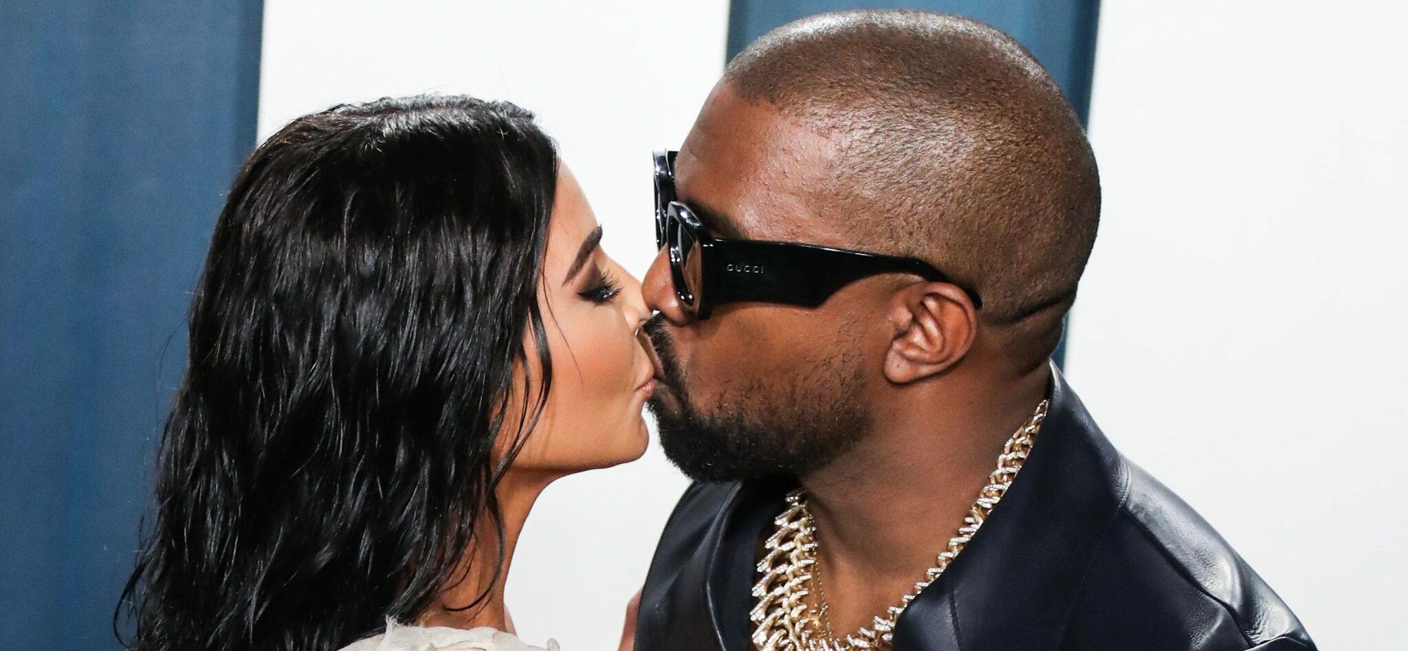 Kim Kardashian Kissing Kanye West