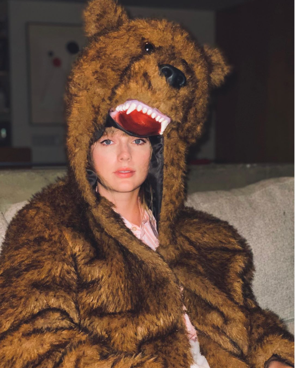 Taylor Swift in a bear suit