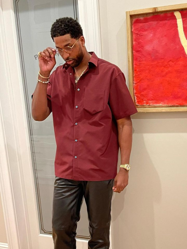 Tristan Thompson on the night of the party