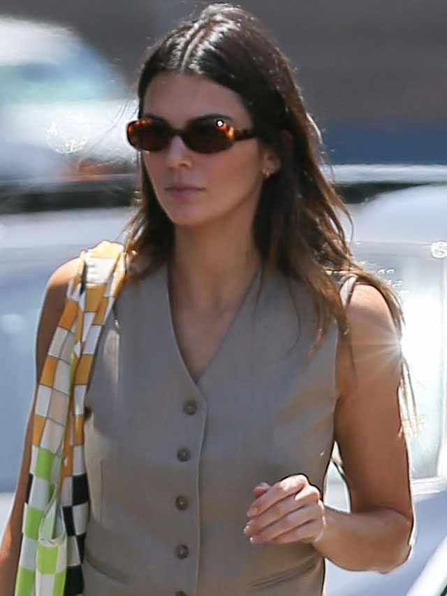 Kendall Jenner walking.