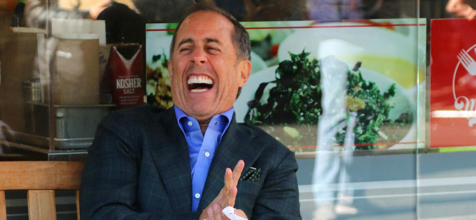 Jerry Seinfeld rides Vespa scooter while filming quot Comedians in Cars Getting Coffee quot in New York City