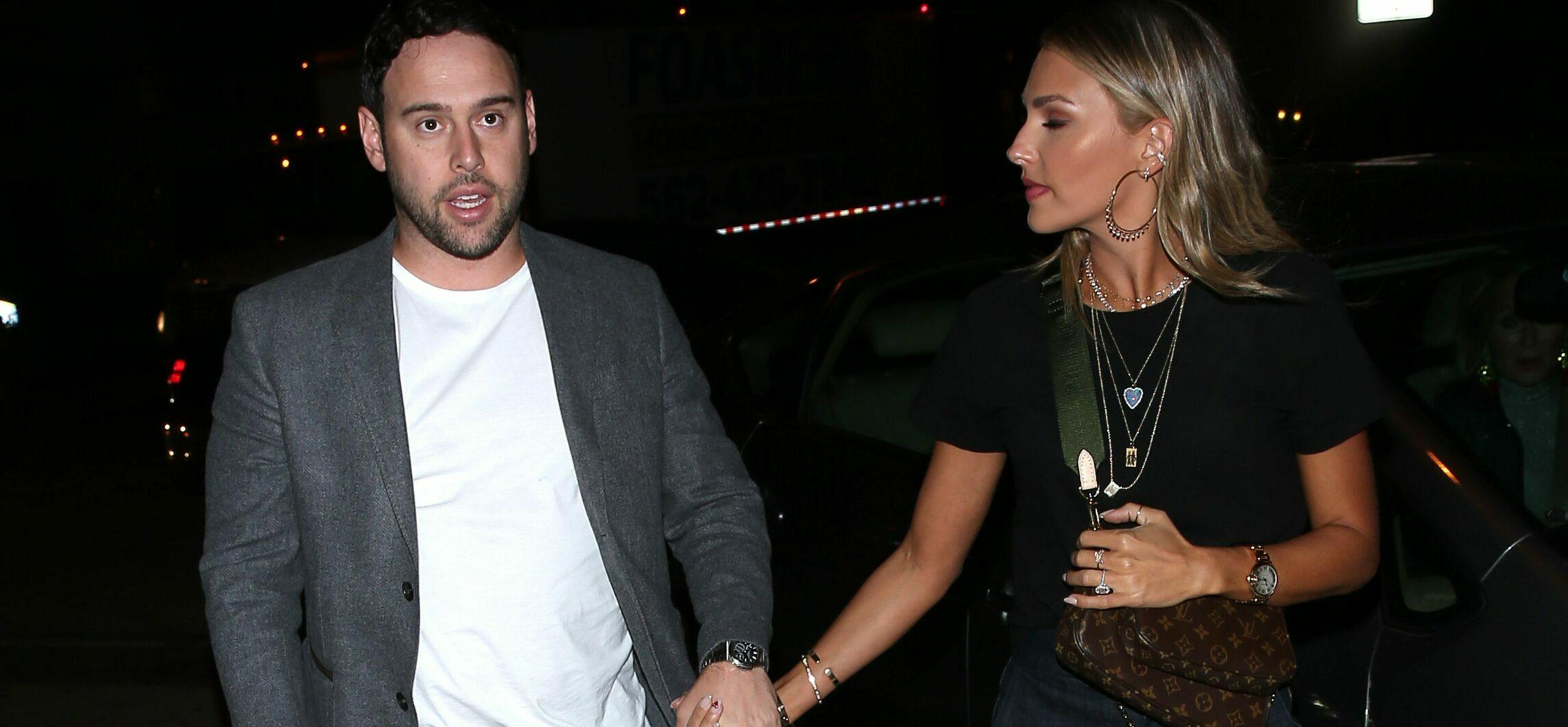 Scooter Braun and his wife Yael were seen arriving for dinner at apos Craig apos s apos Restaurant in West Hollywood CA