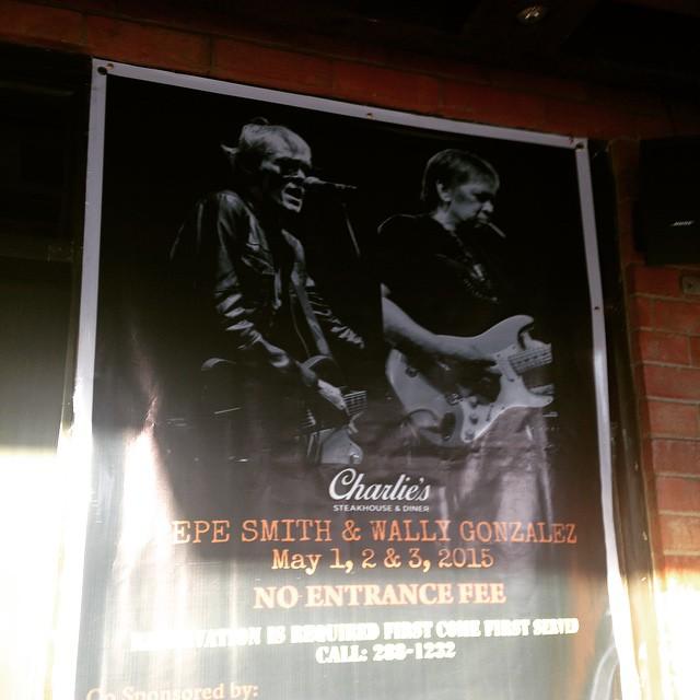 A photo showing Wally gonzalez and Pepe Smith on a poster