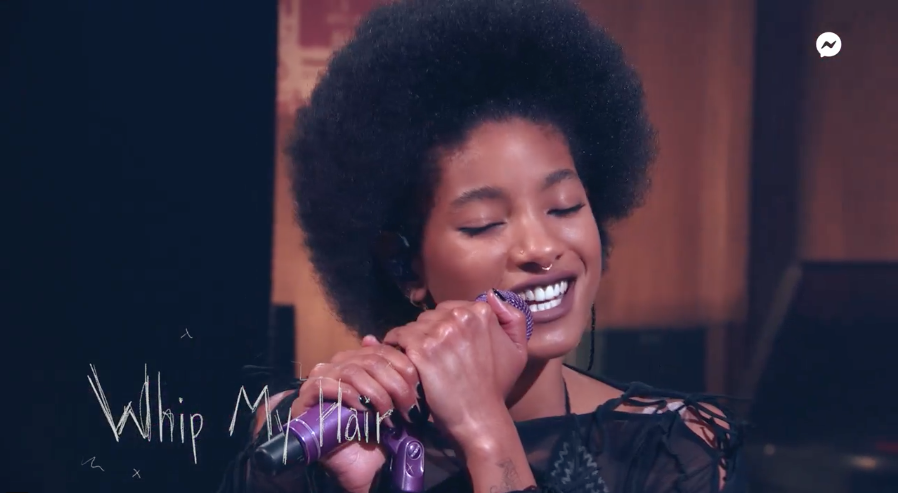 Willow Smith with an afro