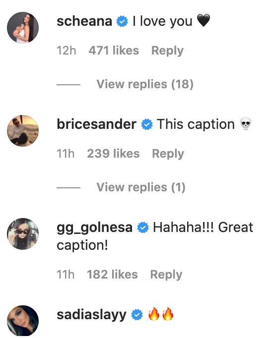Comments on Lala Kent's recent post 
