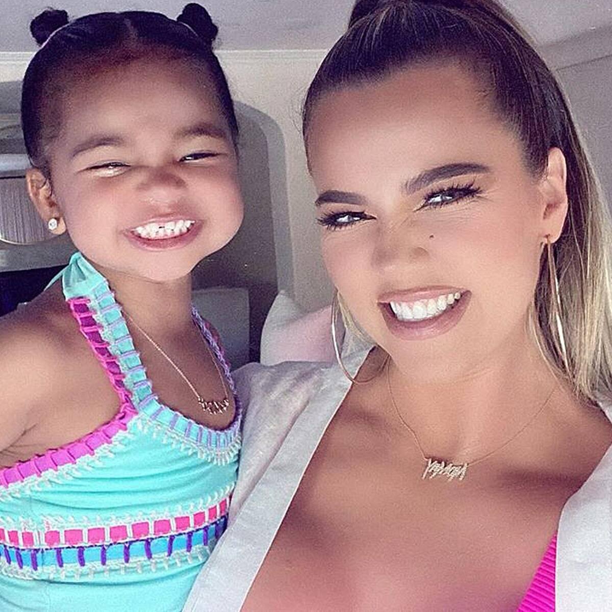 //khloe and true smiling