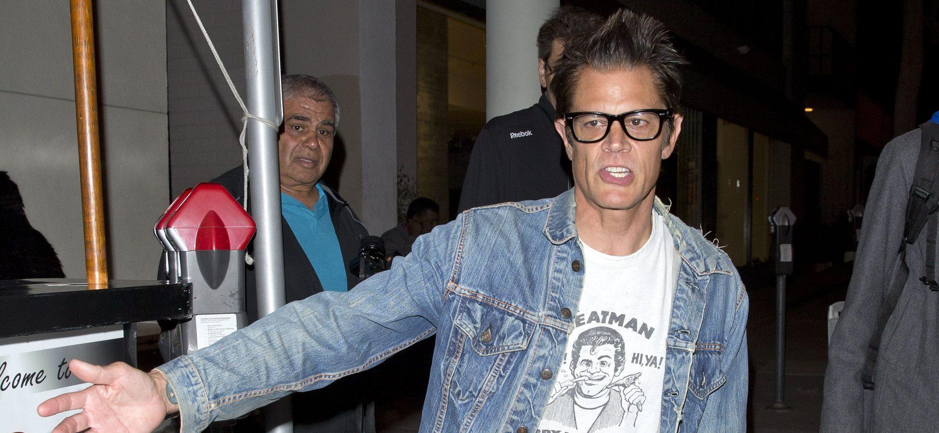 Johnny Knoxville seen leaving dinner at apos Craigs apos in West Hollywood CA