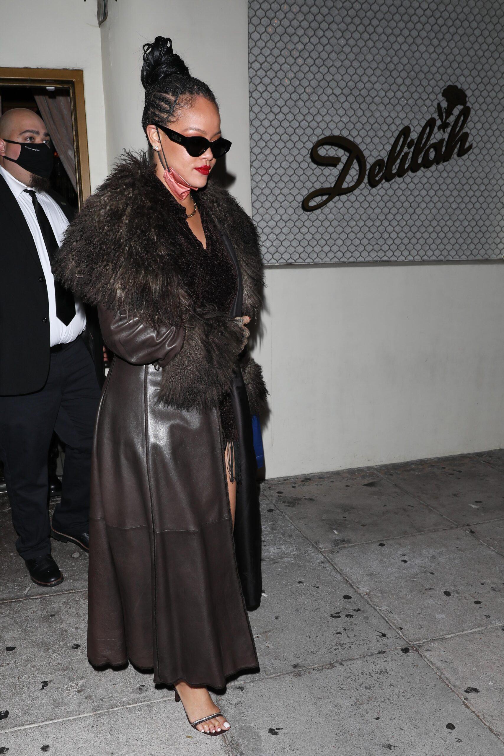 Asap Rocky amp Rihanna are both spotted leaving together at Delilah