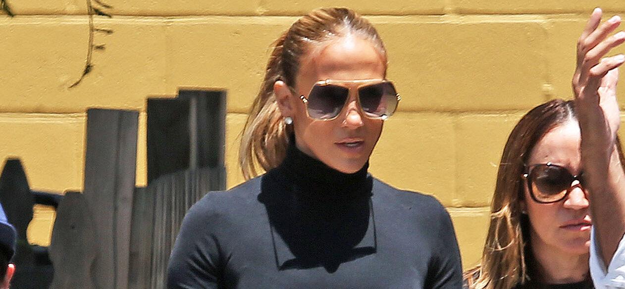 Jennifer Lopez is seen taking a tour of a school in Santa Monica