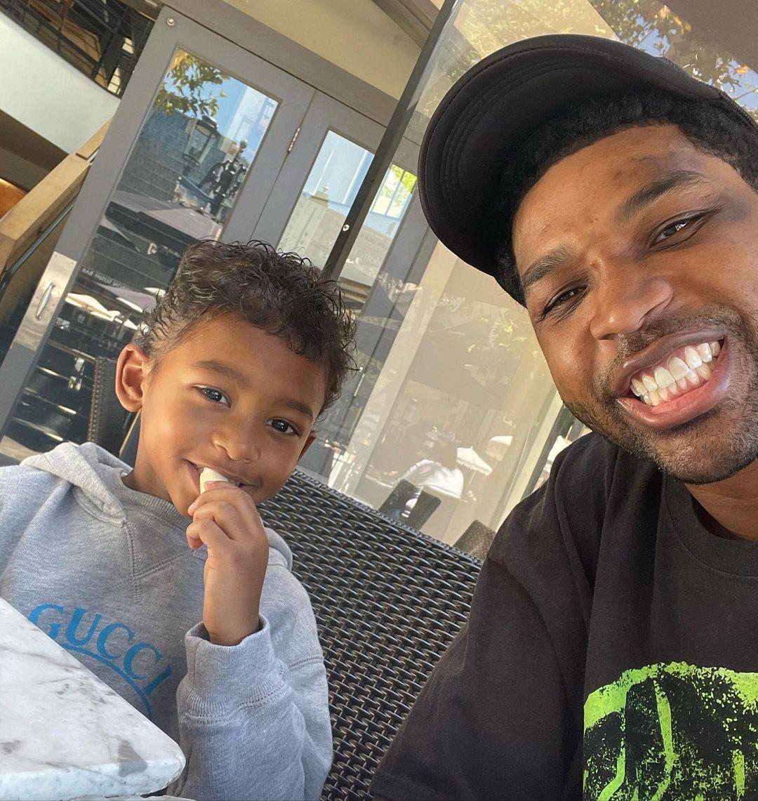 Tristan Thompson and his son, Prince.
