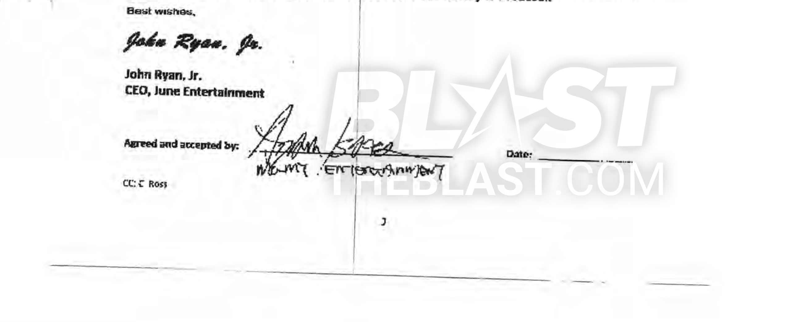 Keira Knightley's agent Adam Isaacs' fake signature