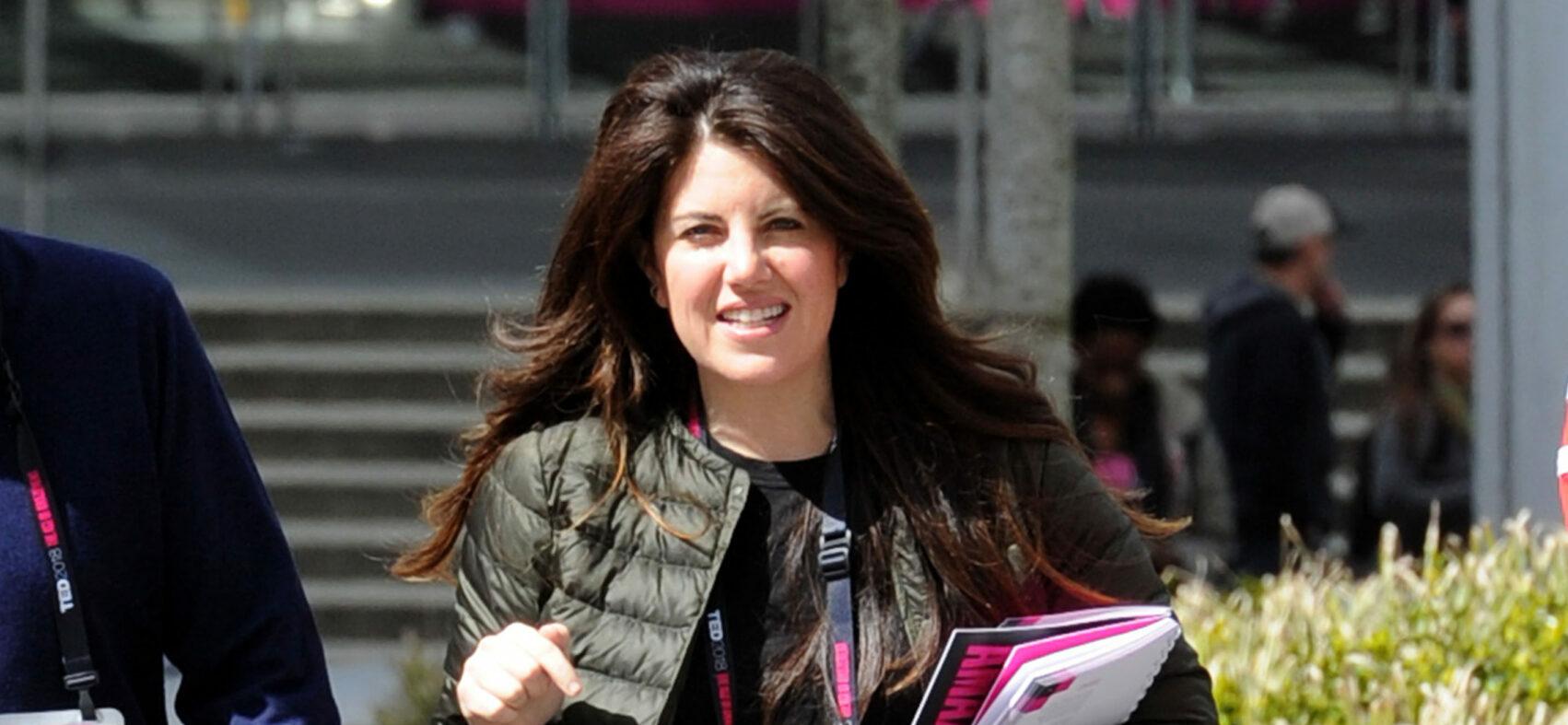 Monica Lewinsky arrives at the TED talks conference in Vancouver Canada