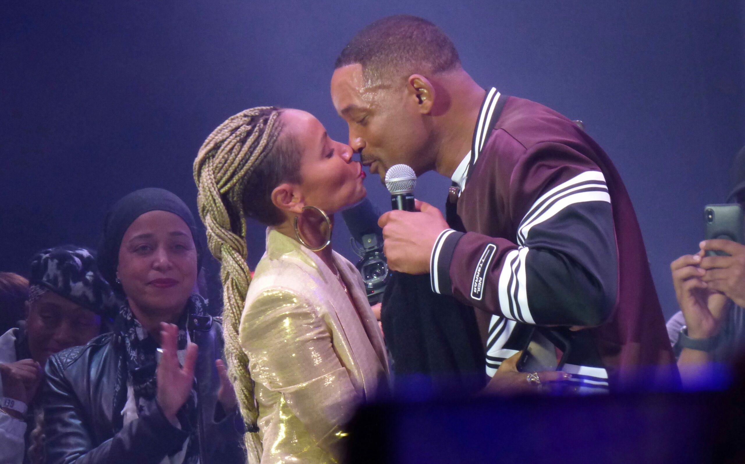 Will Smith is joined on stage by wife Jada and old friend DJ Jazzy Jeff who wished Will happy birthday Will had performed in concert in Budapest