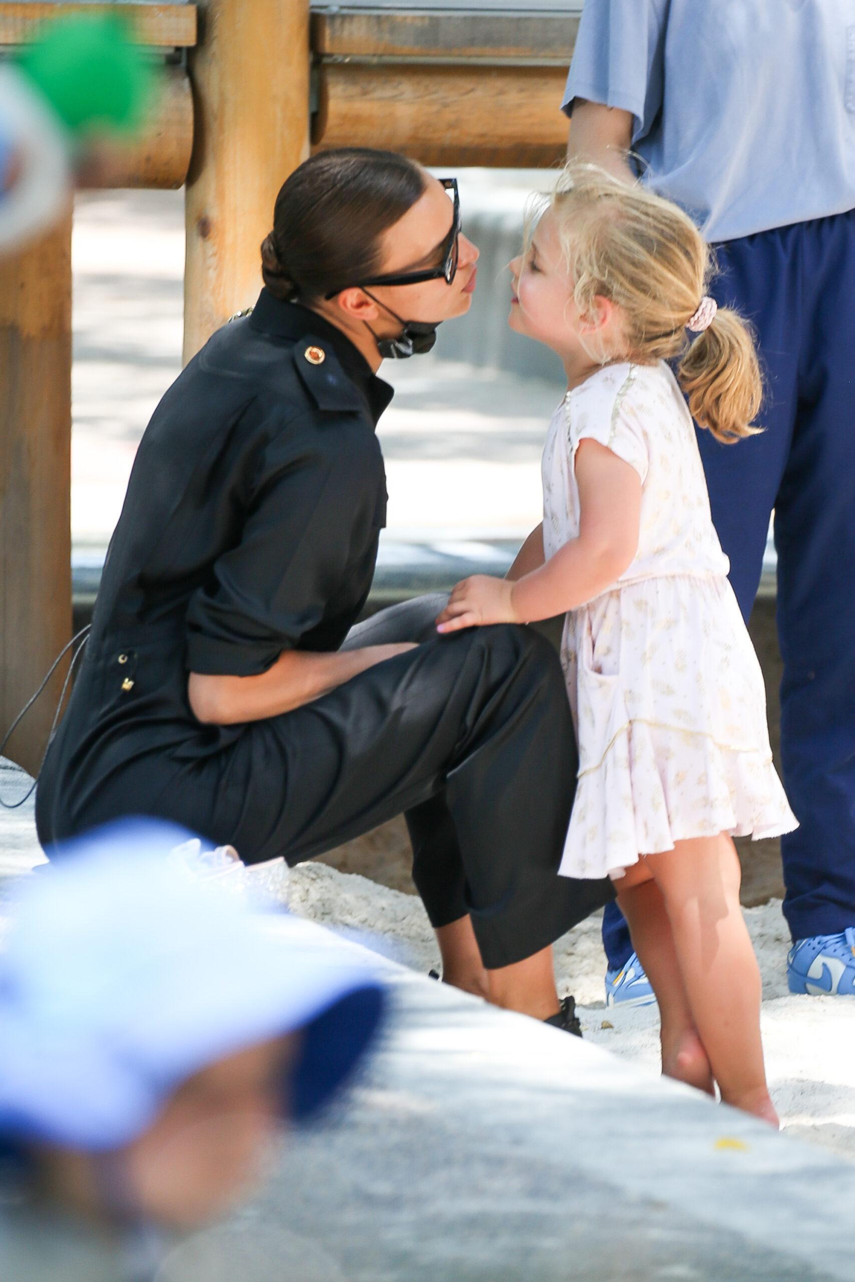 Irina Shayk and her daughter Lea De Seine Shayk Cooper seen having a quality time at the playground in NYC