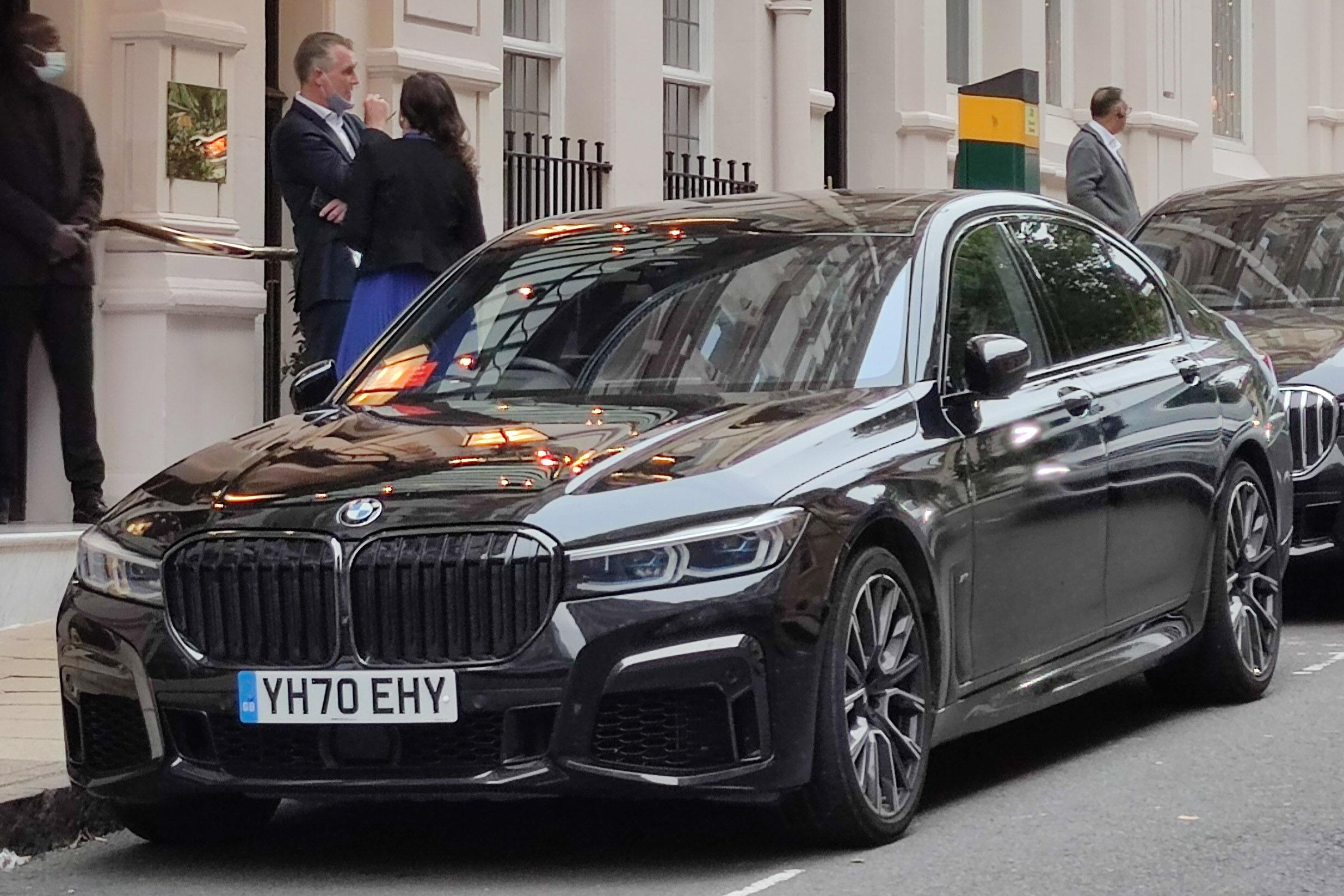 The BMW X7 owned by Tom Cruise parked outside The Grand Hotel on Church Street in Birmingham England on Tuesday August 24 the hours before it was stolen by car thieves early on Wednesday Augu