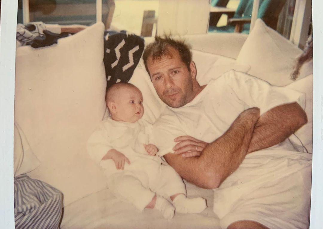 Bruce Willis and baby Rumer Willis