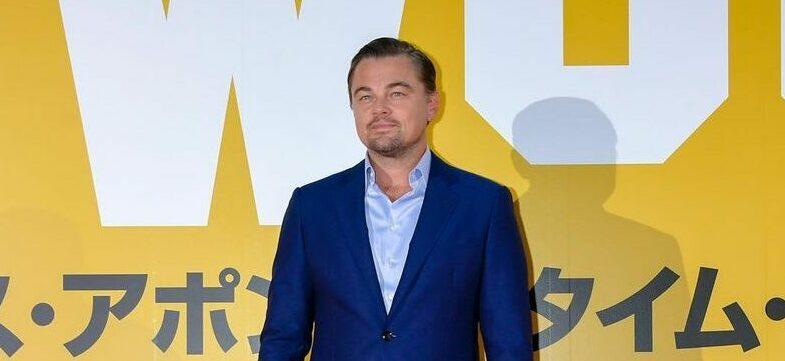 A photo showing Leonardo DiCaprio in a blue suit at an event