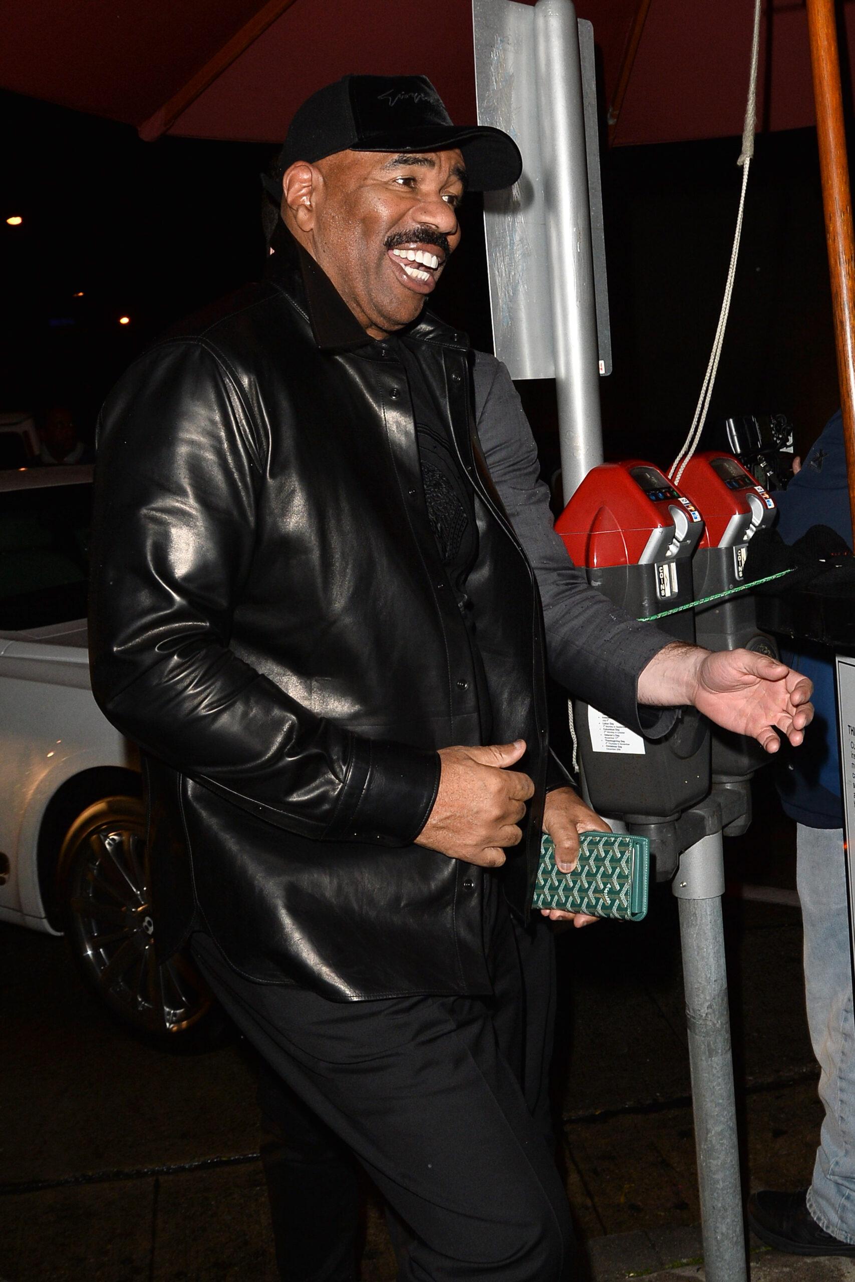 Steve Harvey Dines Out in West Hollywood