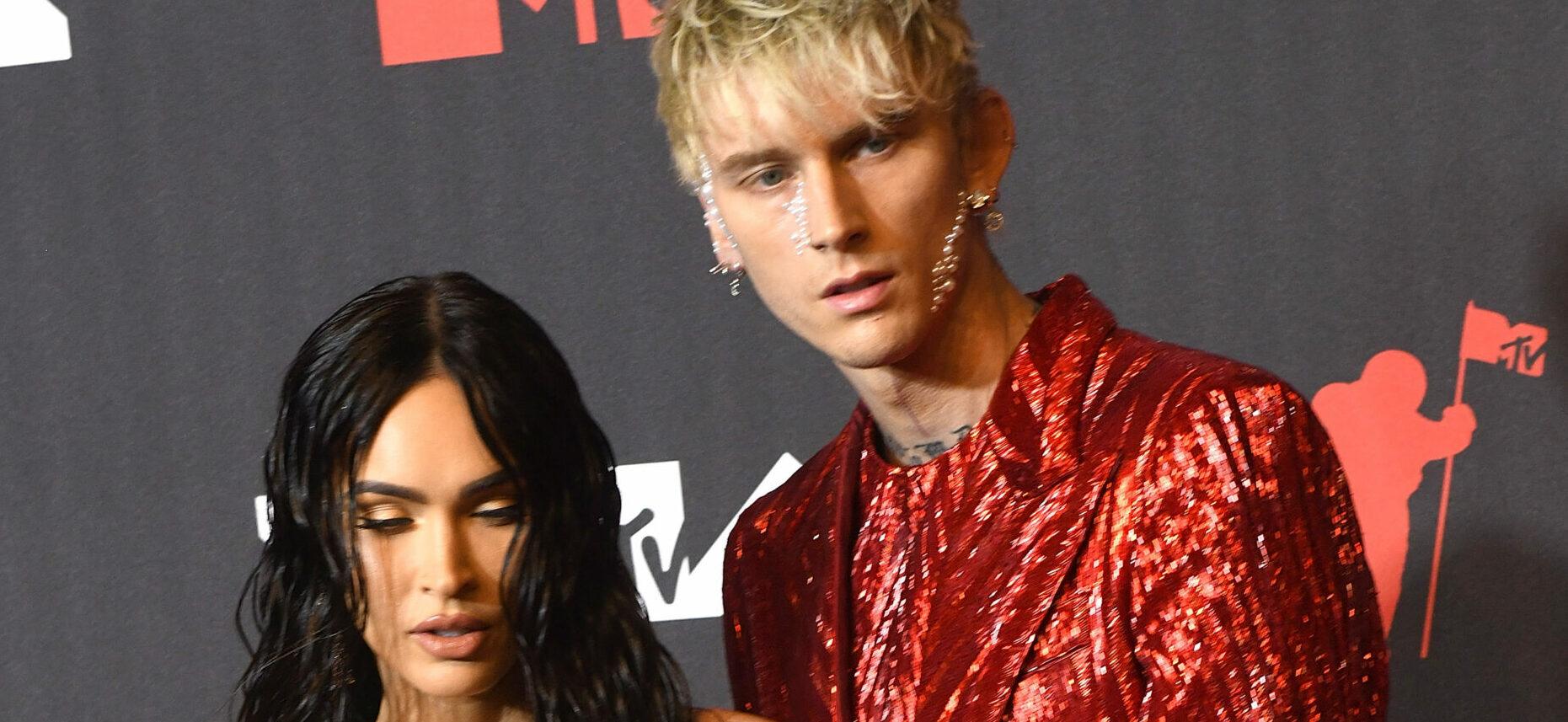 Machine Gun Kelly and Megan Fox 2021 MTV VMAs at the Barclays Center Brooklyn in New York City