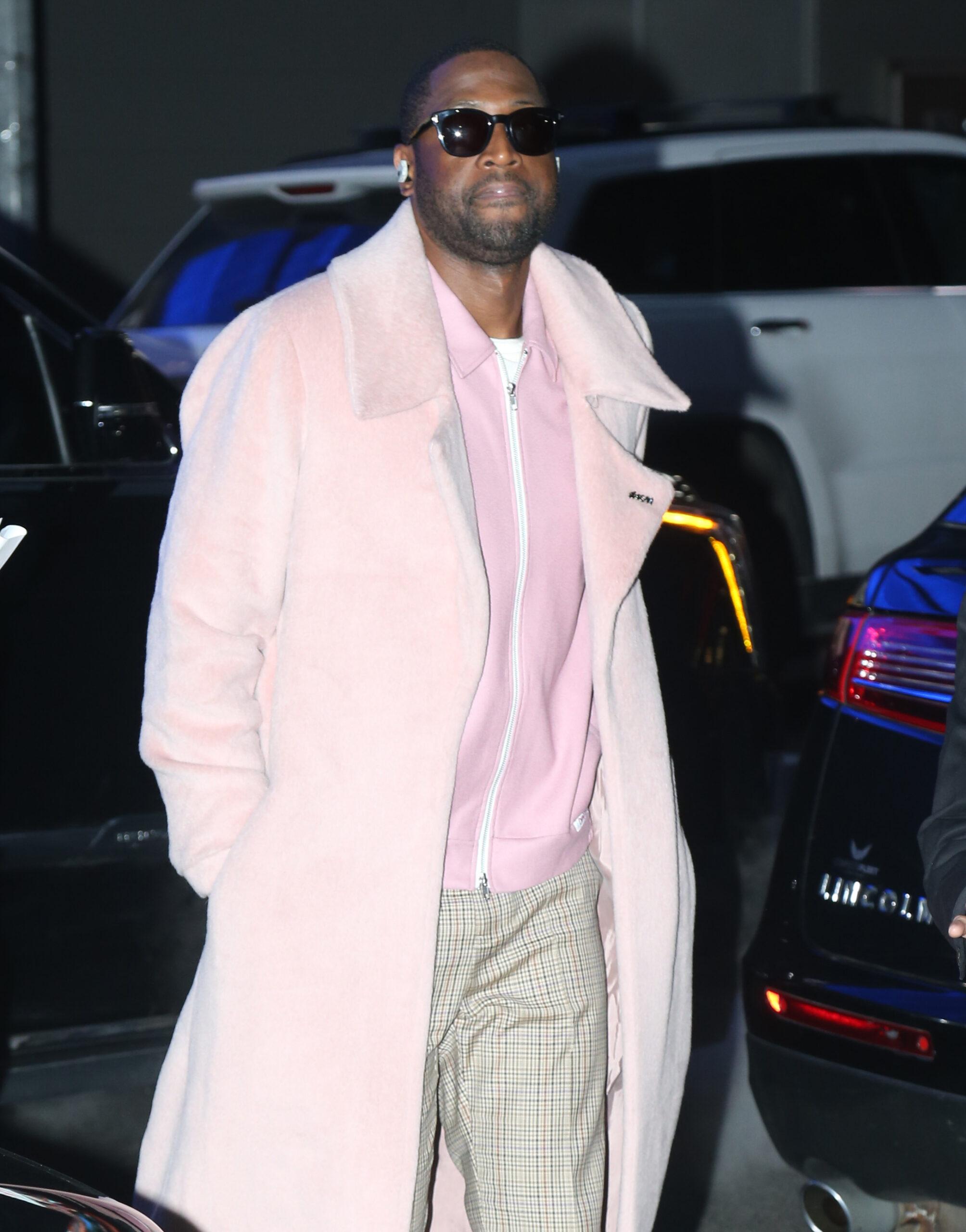 Dwayne Wade coming out of GMA in New York City
