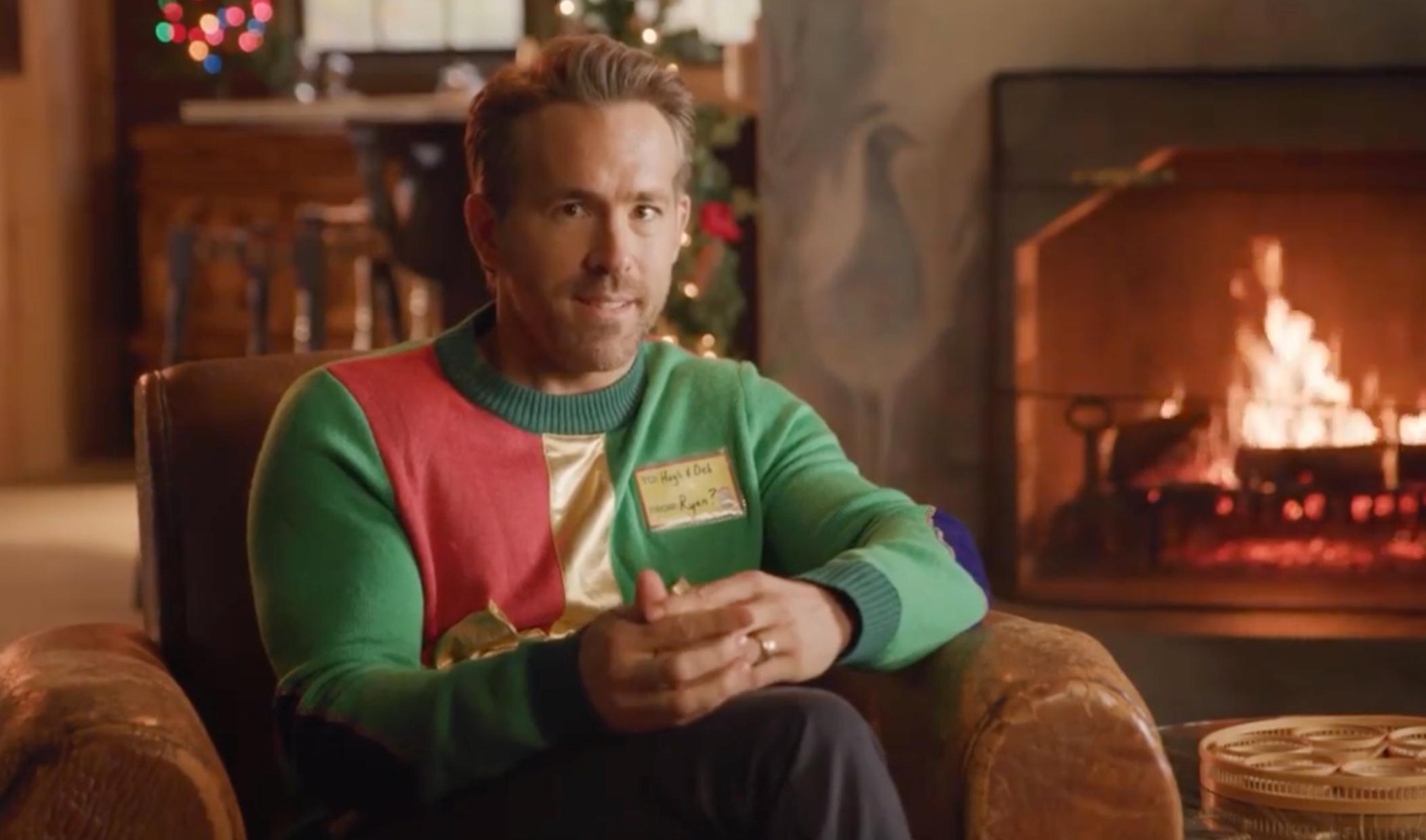 Ryan Reynolds apos ugly Christmas sweater apos on hospital building