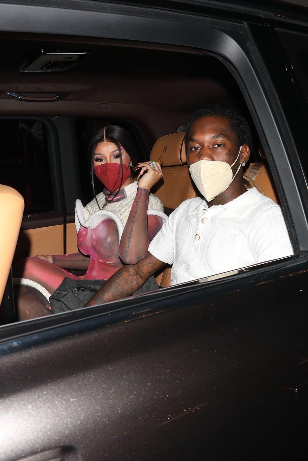Cardi B amp Offset leaves the Louis Vuitton store in Beverly Hills