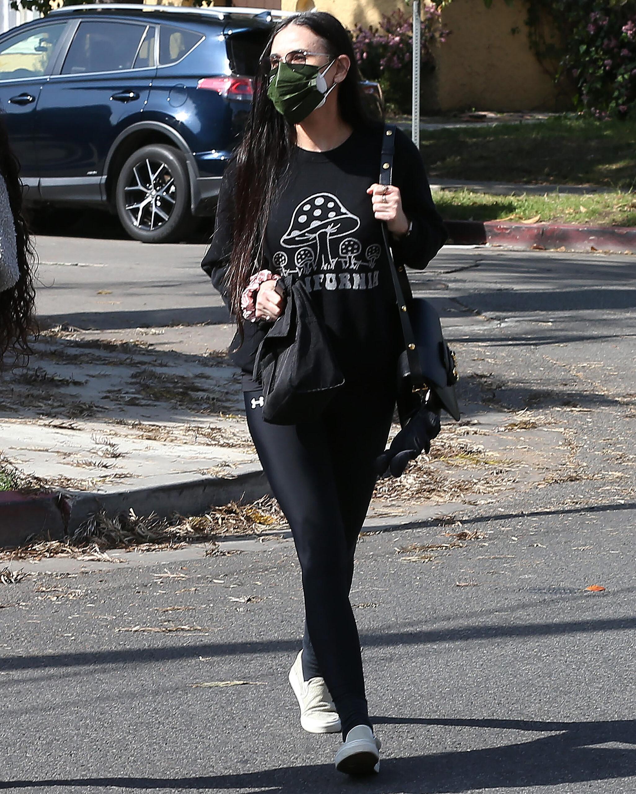Rumer Willis and Demi Moore leaving pilates classes together in West Hollywood