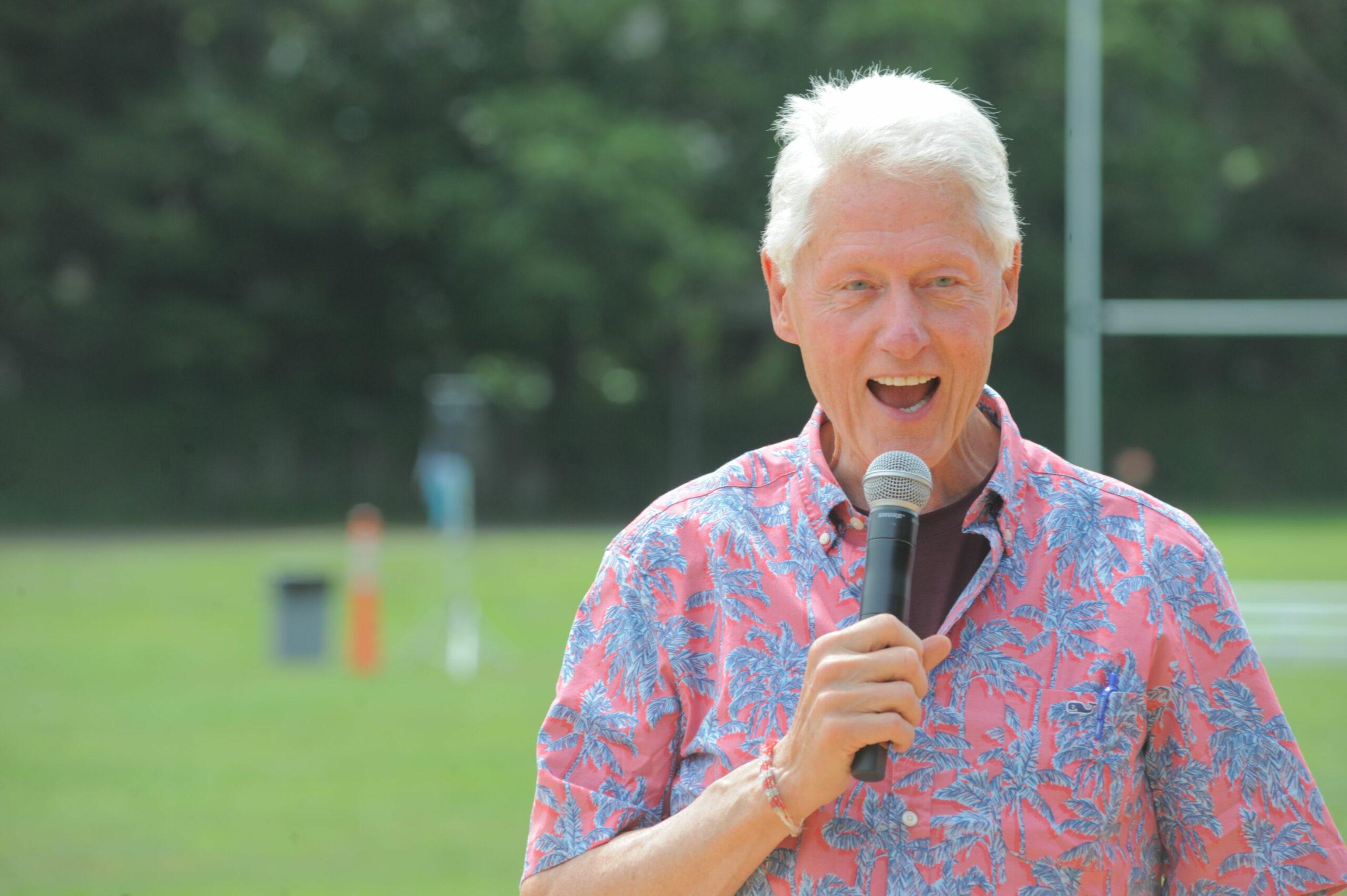 Bill Clinton umpires Hamptons charity softball game ahead of Henri