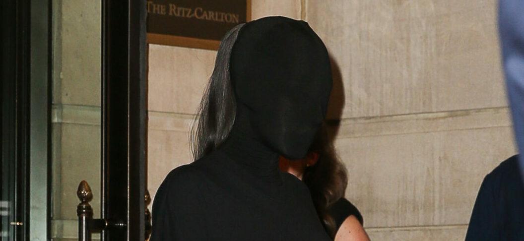 Kim Kardashian wears a head to toe Balenciaga ensemble for the Met Gala 2021 in New York City