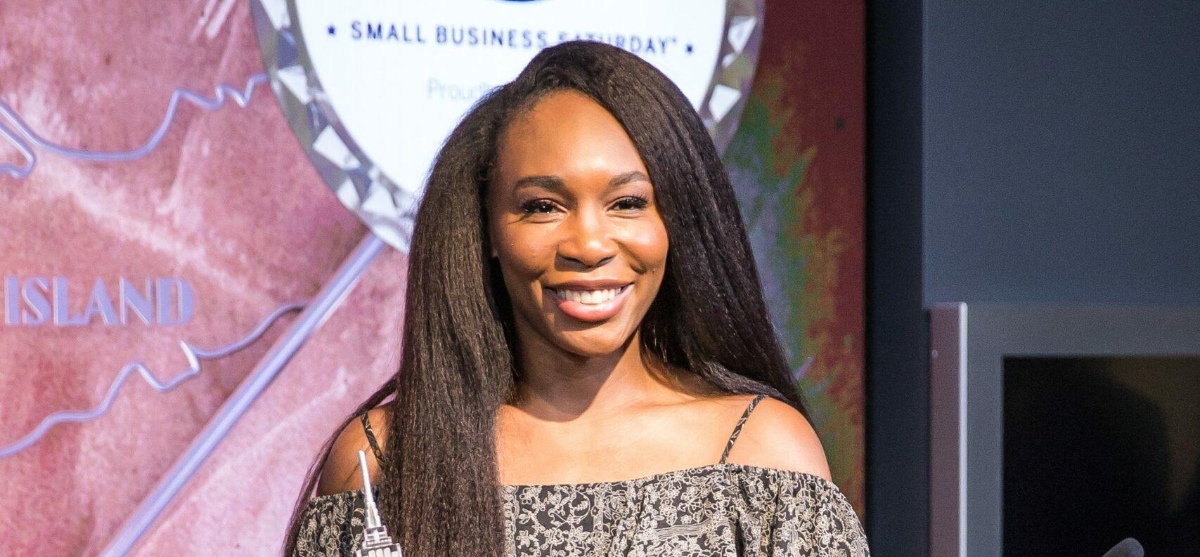 Venus Williams visits the Empire State Building in support of Small Business Saturday.