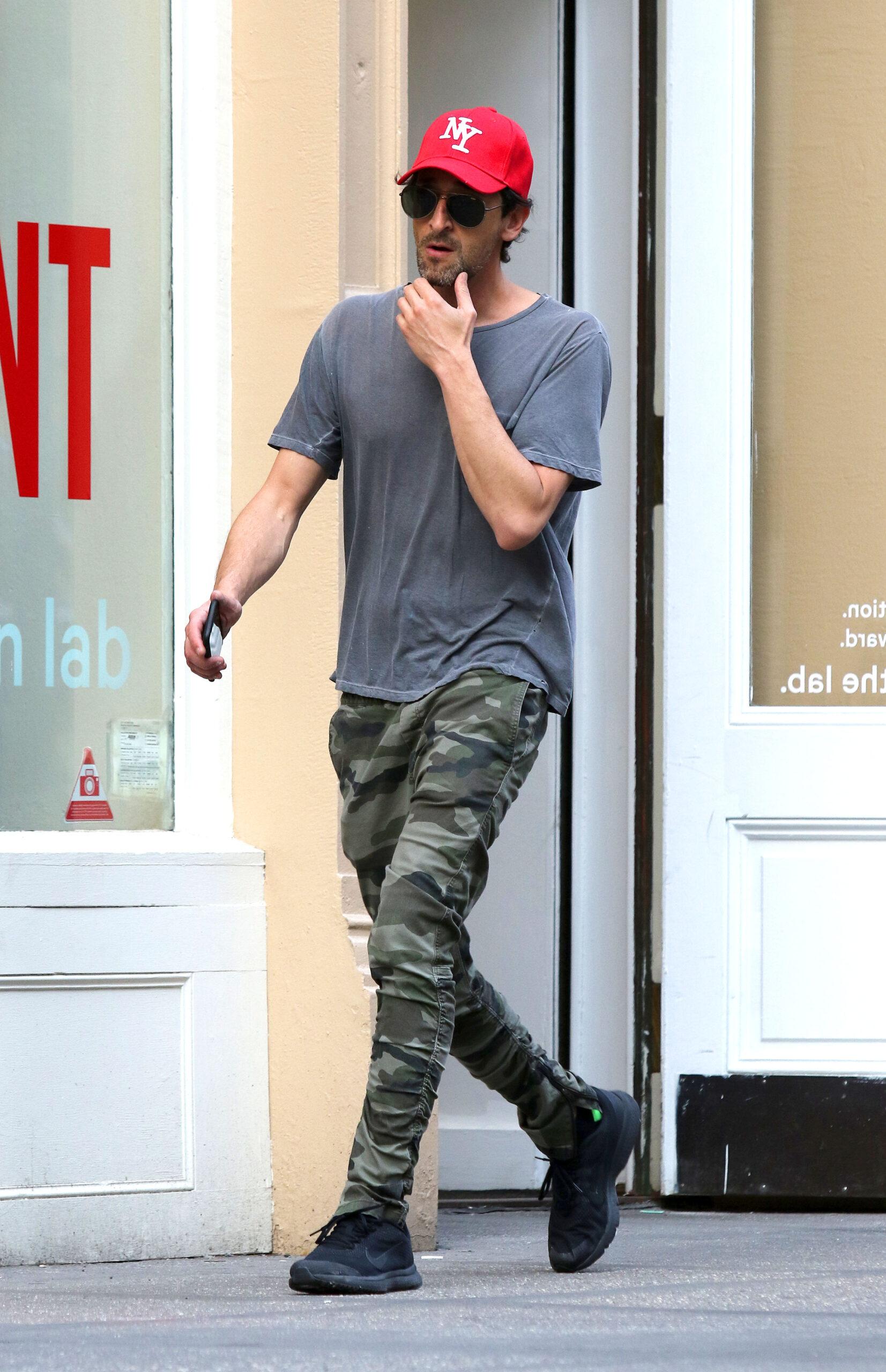 Adrien Brody goes out for a walk in New York City.