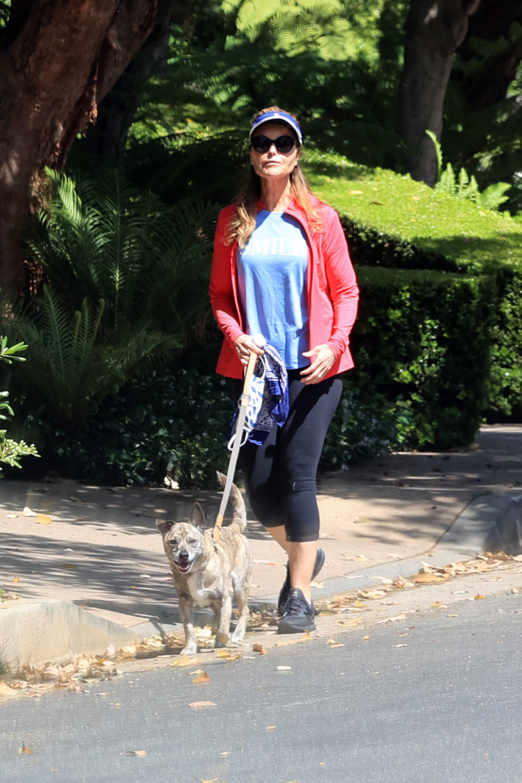 Maria Shriver walks the dogs with son Patrick on Mother s Day