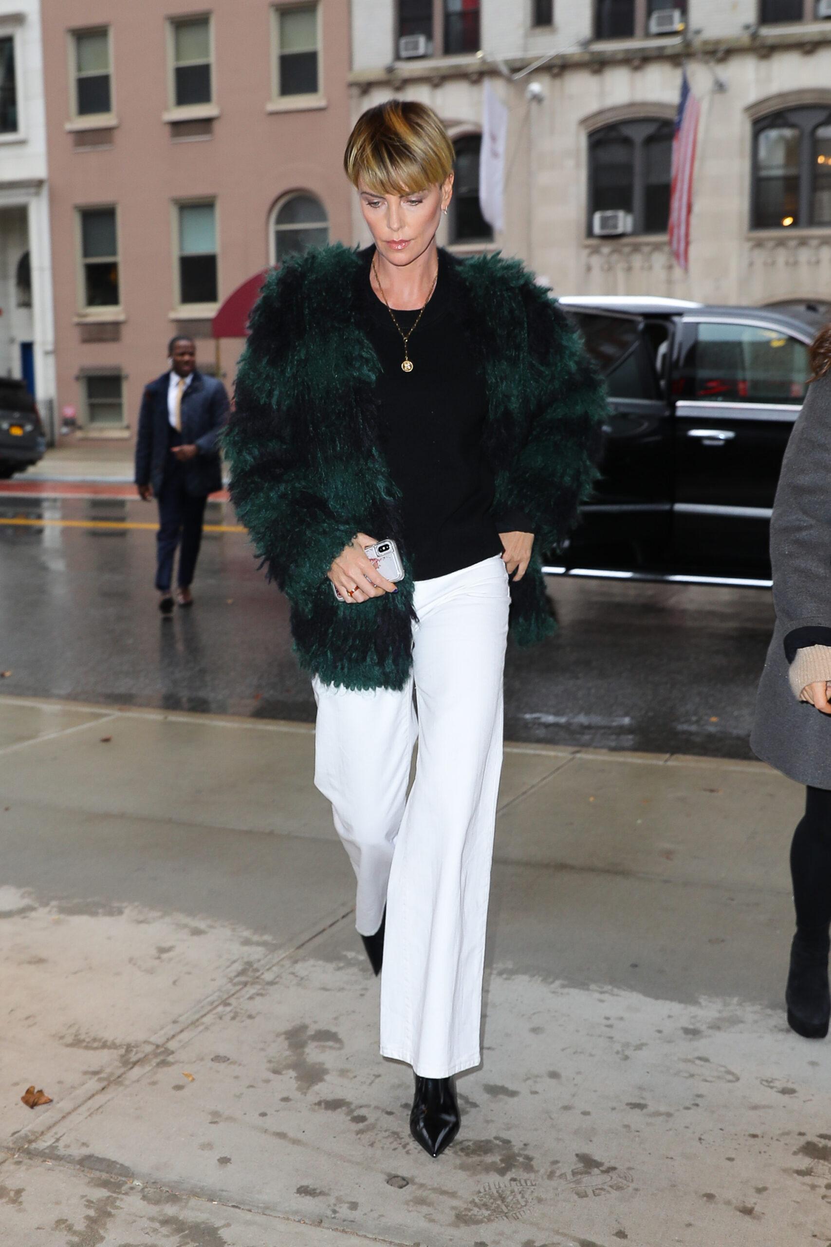 Charlize Theron was spotted out and abut in NYC on Oct 20 2019