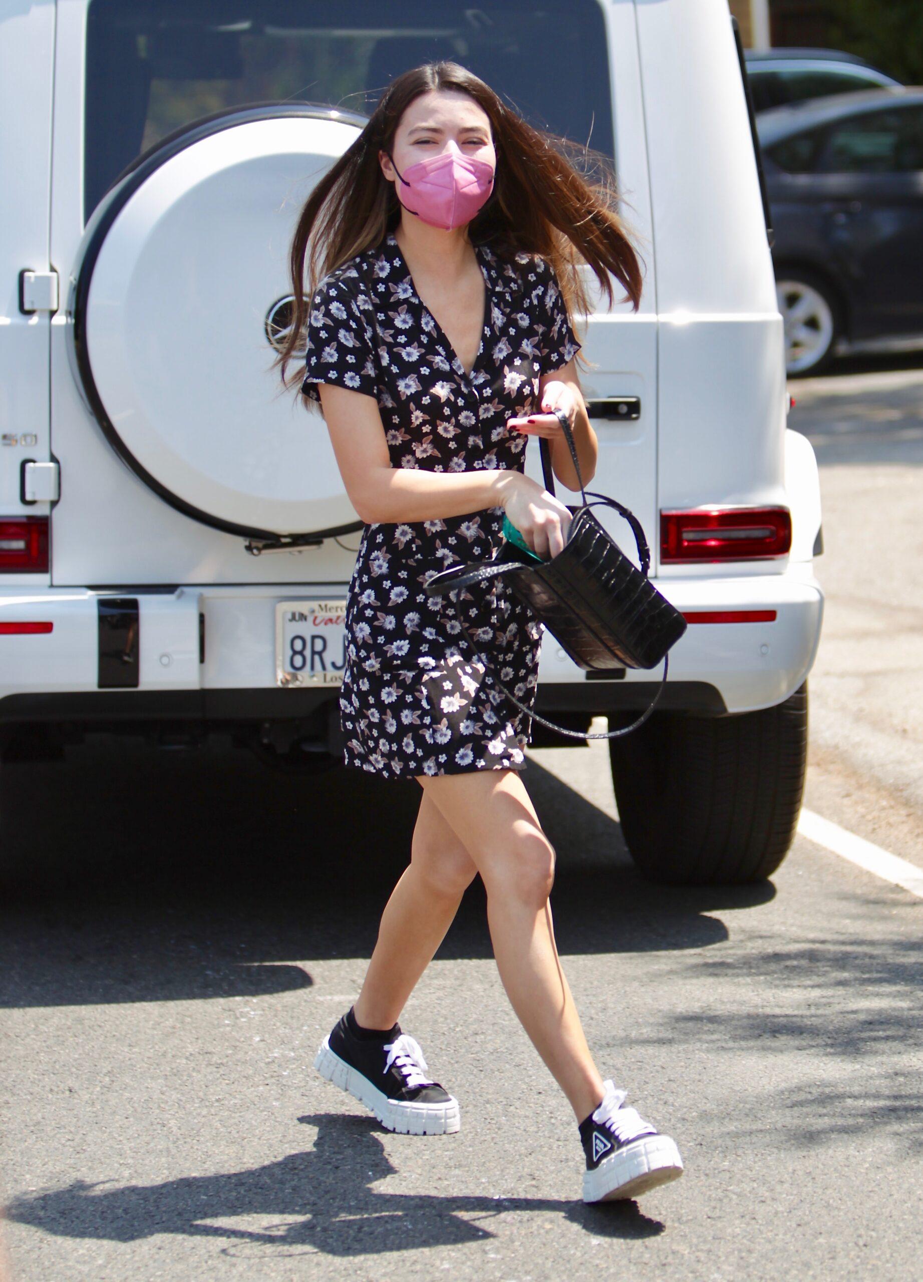 Miranda Cosgrove arrives for the Jennifer Klein Day of Indulgence Event in Brentwood California