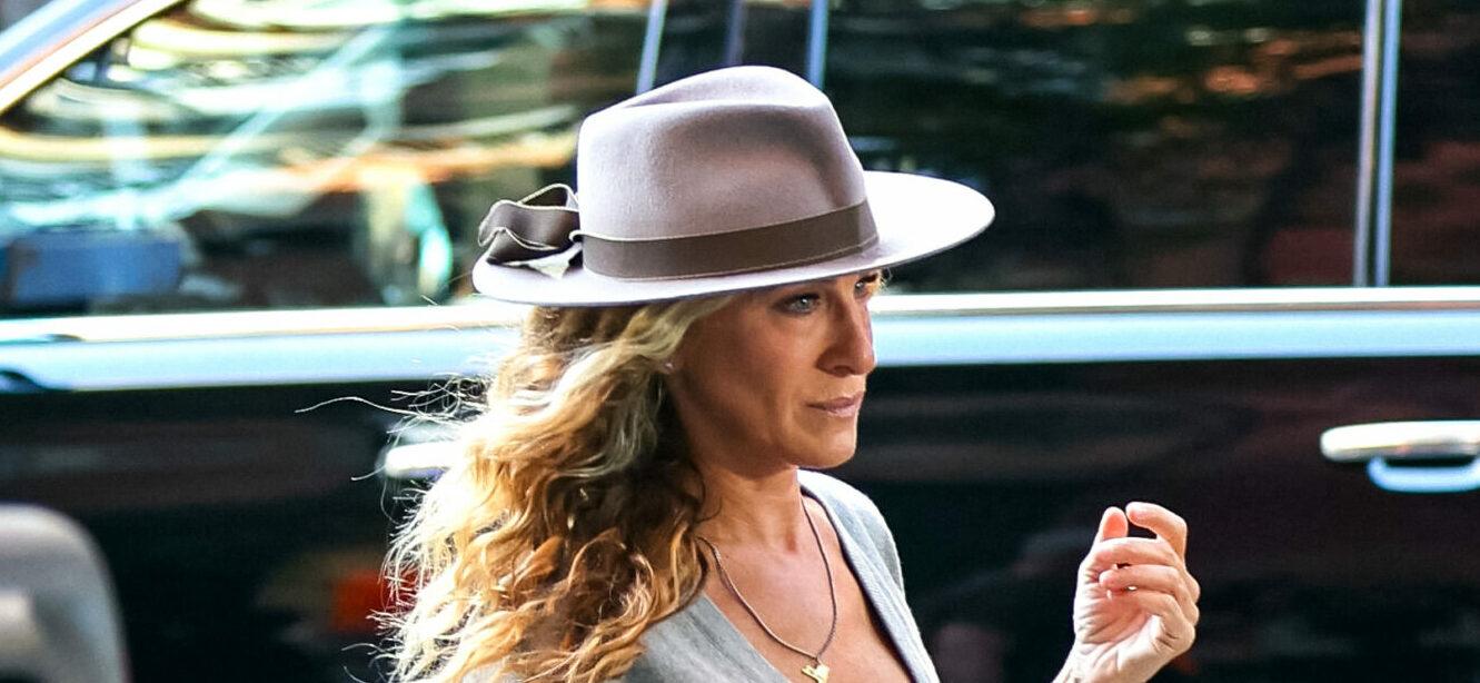 Sarah Jessica Parker on the film set of the apos And Just Like That apos