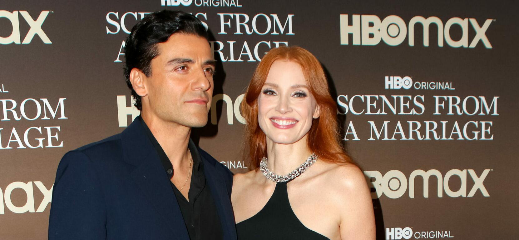 Oscar Isaac and Jessica Chastain attending the finale screening of HBO 'Scenes From a Marriage'