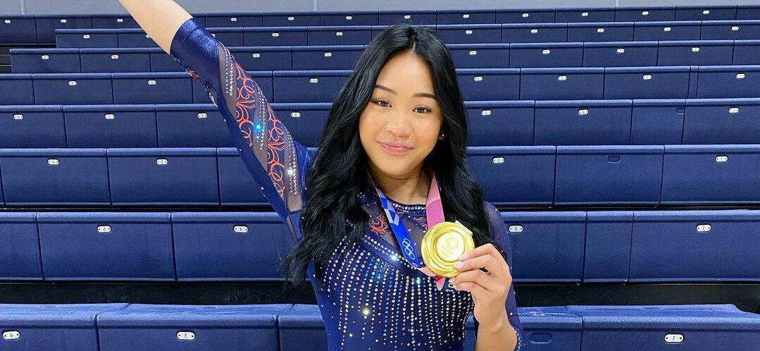 Sunisa Lee or Suni Lee with her gold medal