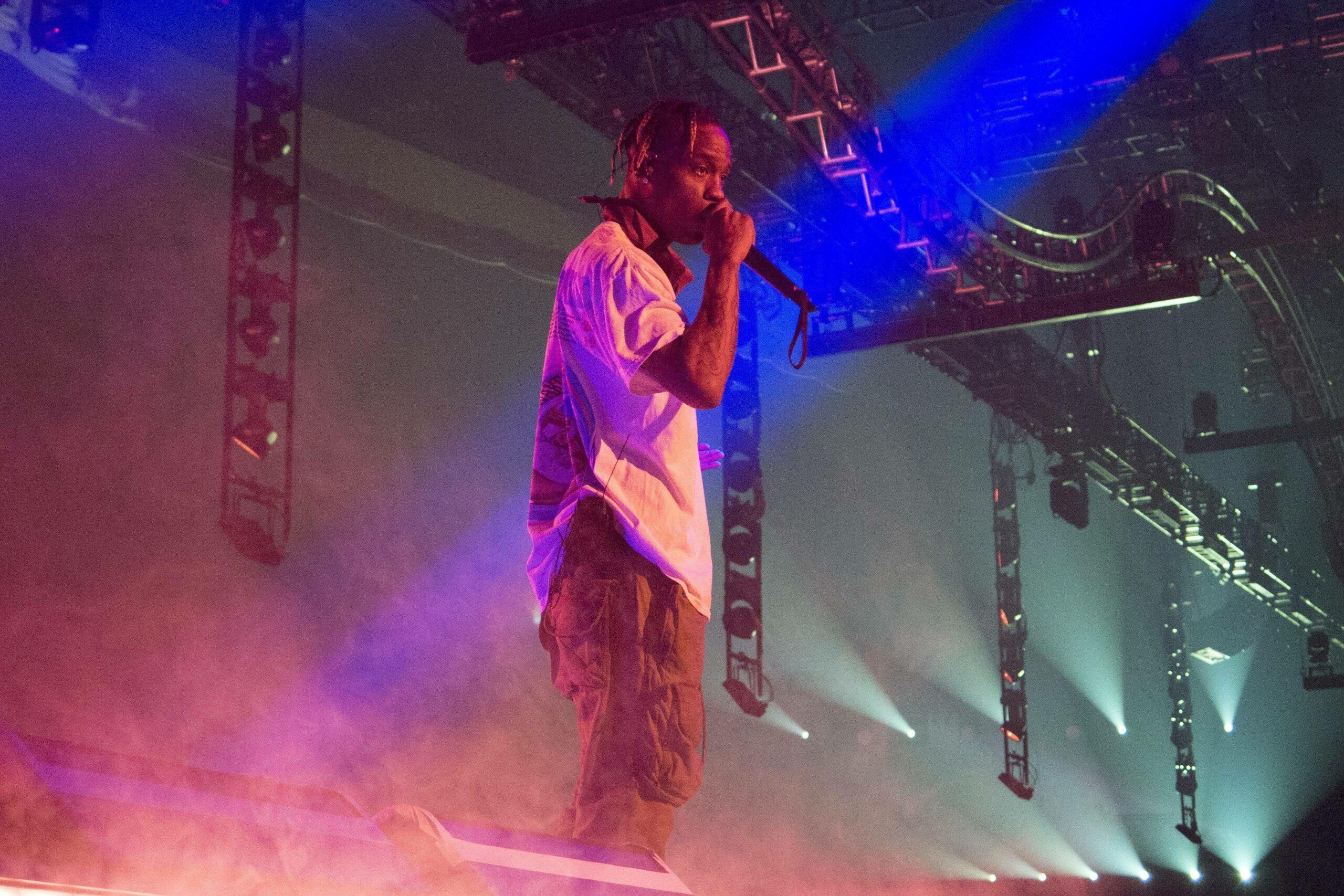 Travis Scott performing.