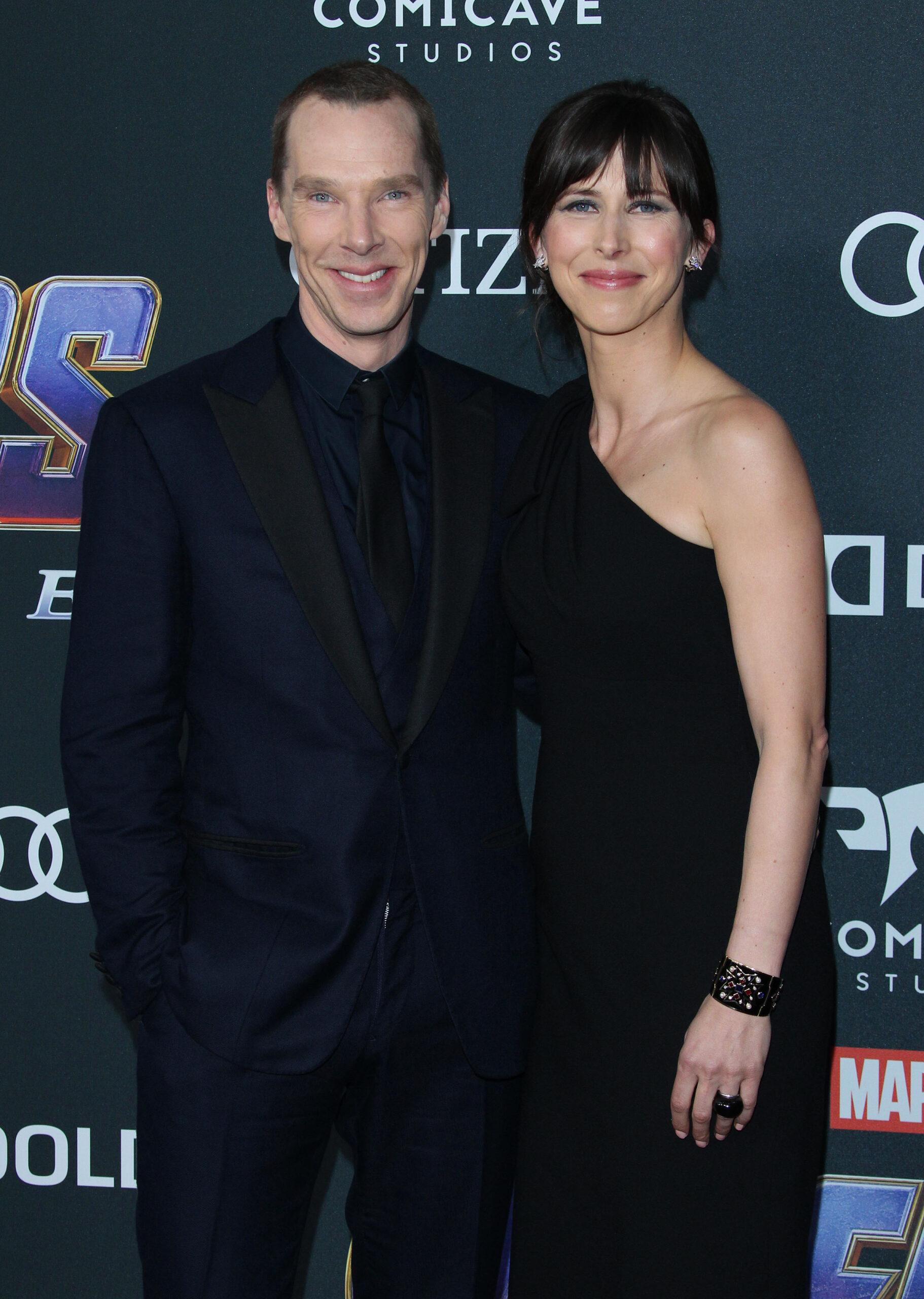 Benedict Cumberbatch and Sophie Hunter smiling.