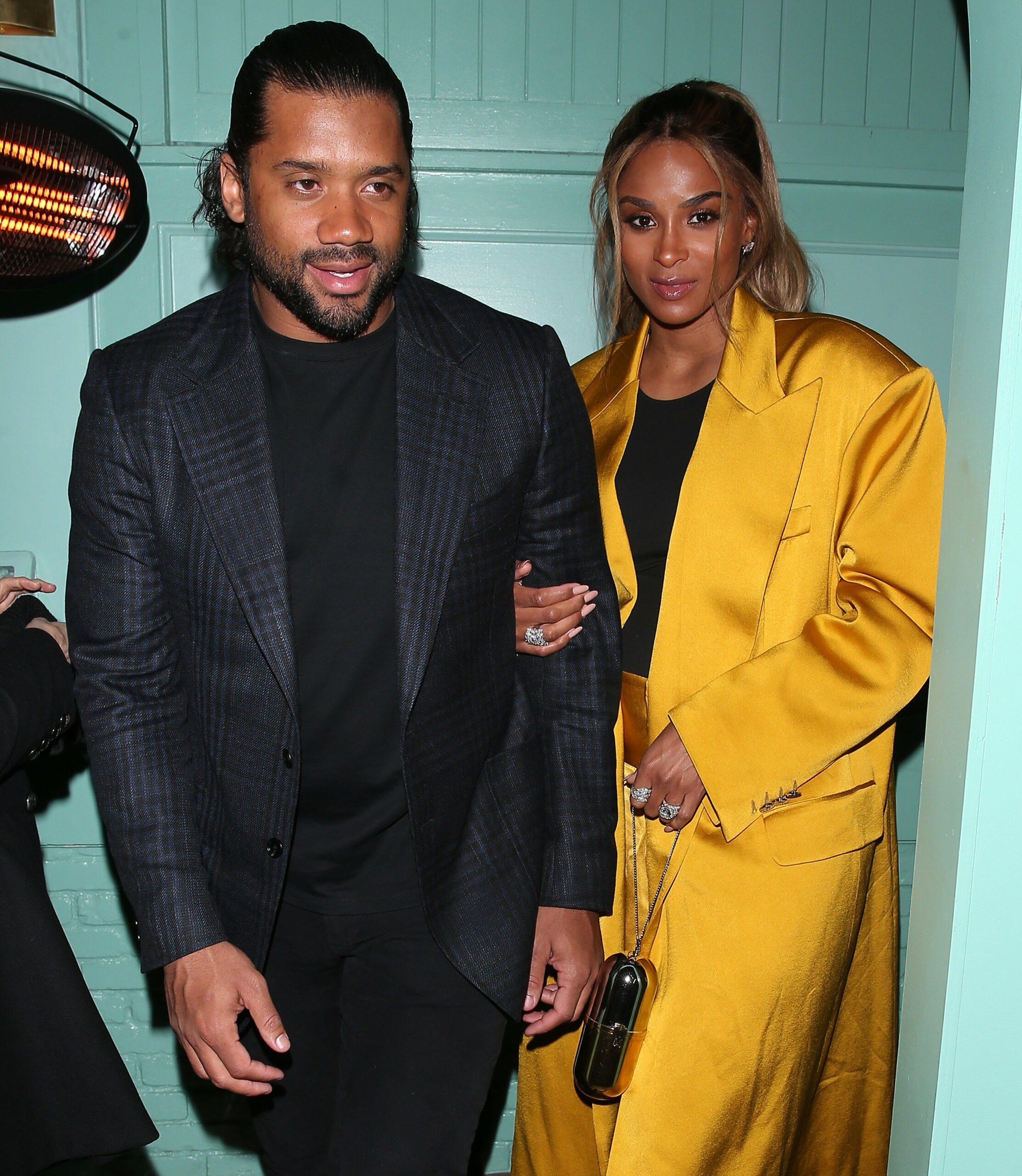 Ciara and Russell Wilson smiling
