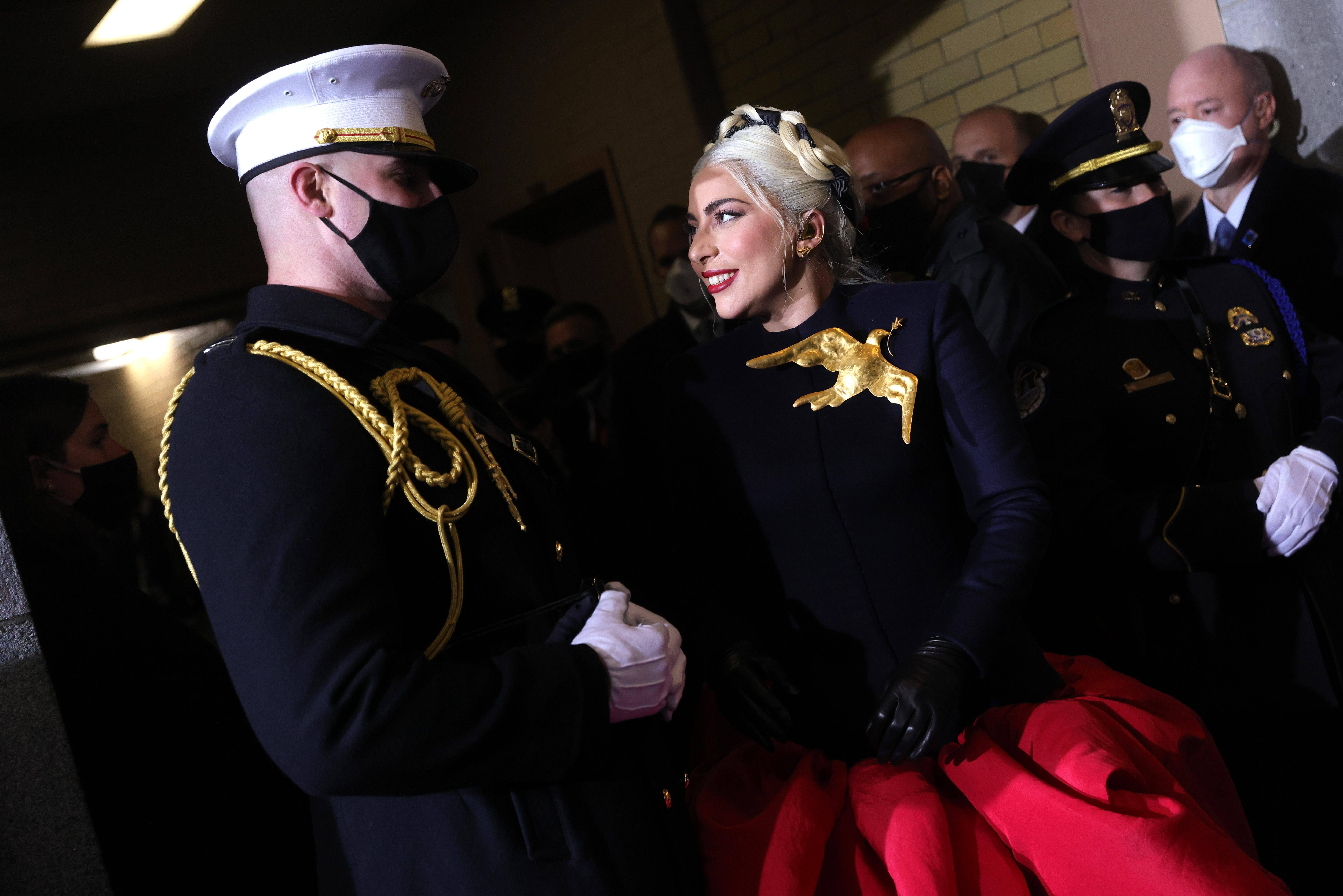 Lady Gaga at the inauguration 2021