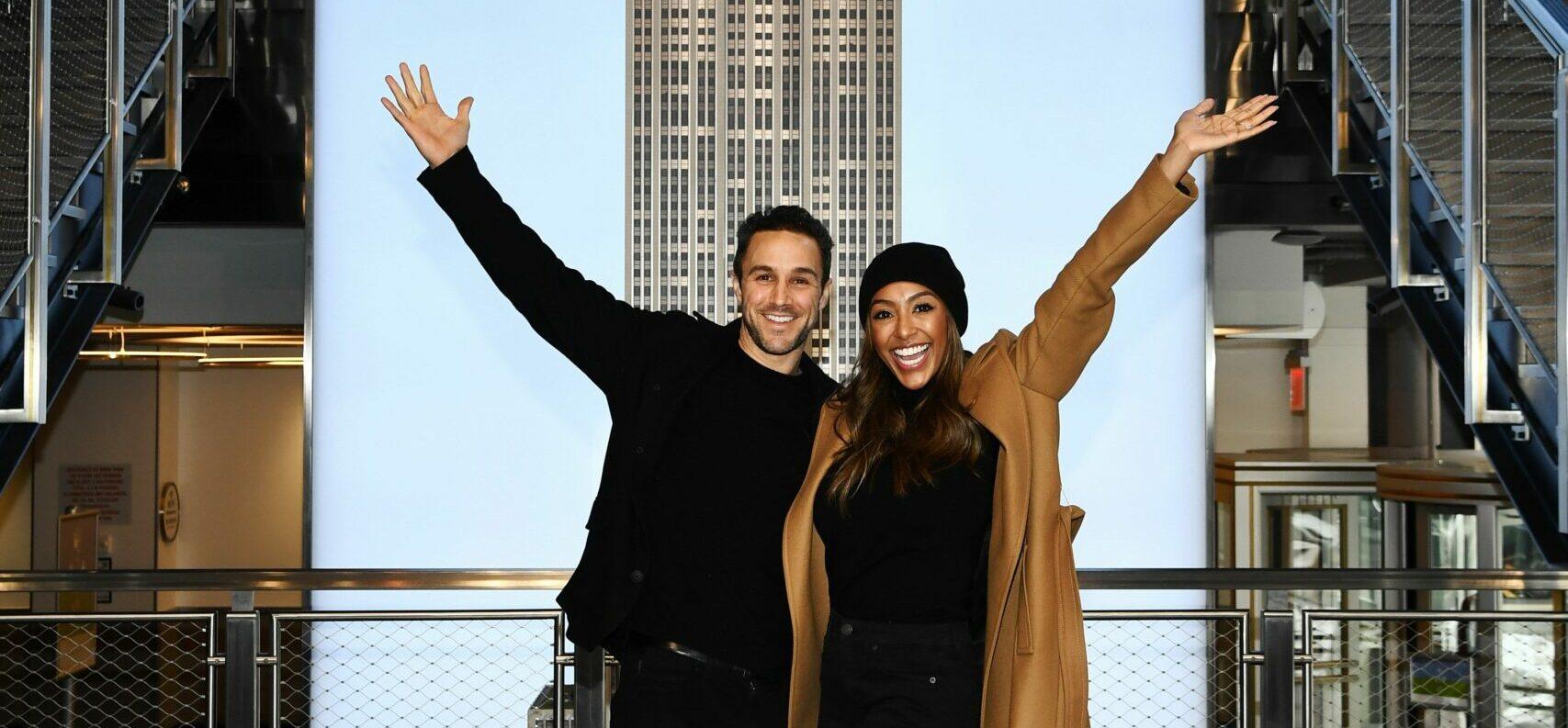Tayshia Adams and Zac Clark at Empire State Building-NYC