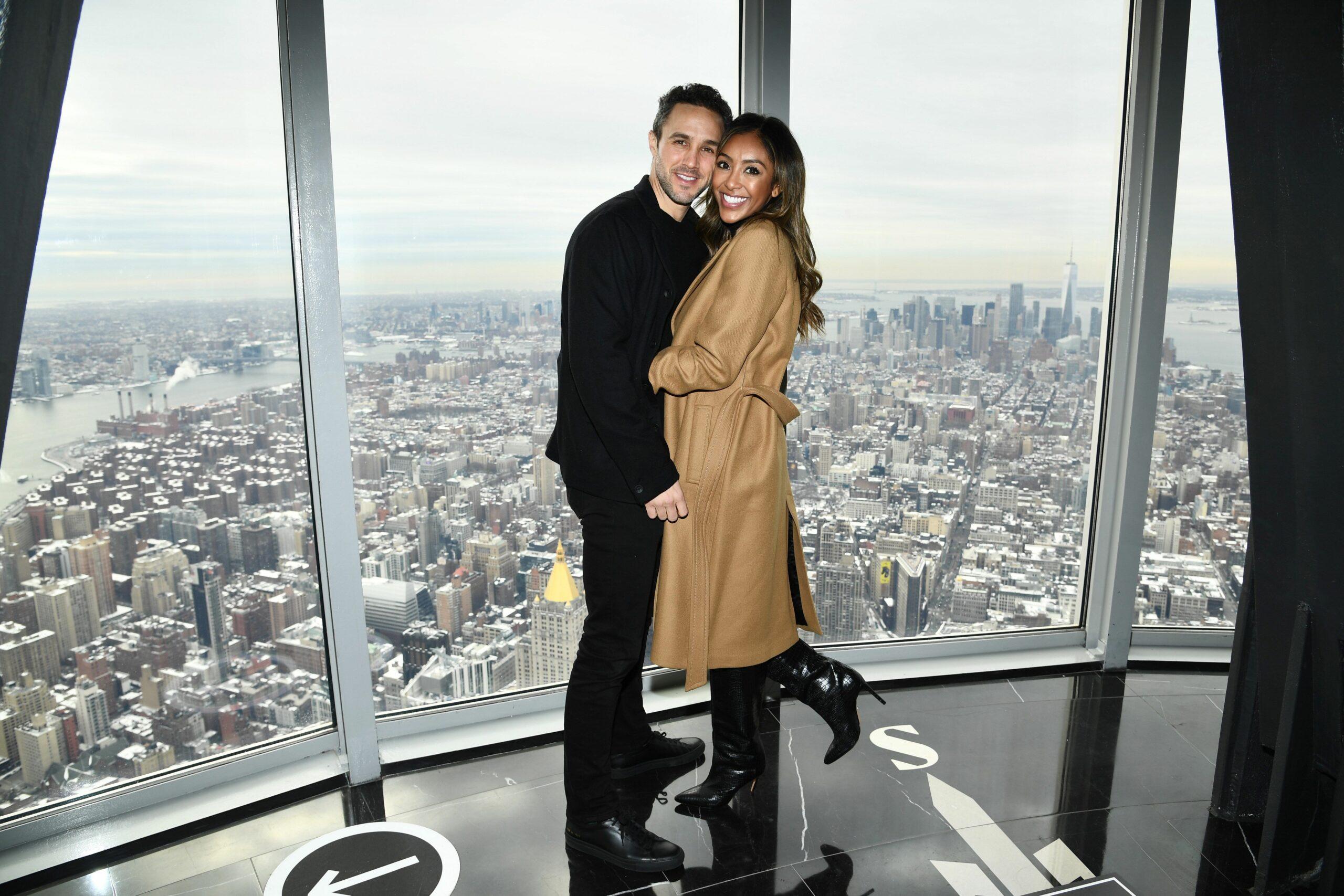 Tayshia Adams and Zac Clark at Empire State Building-NYC