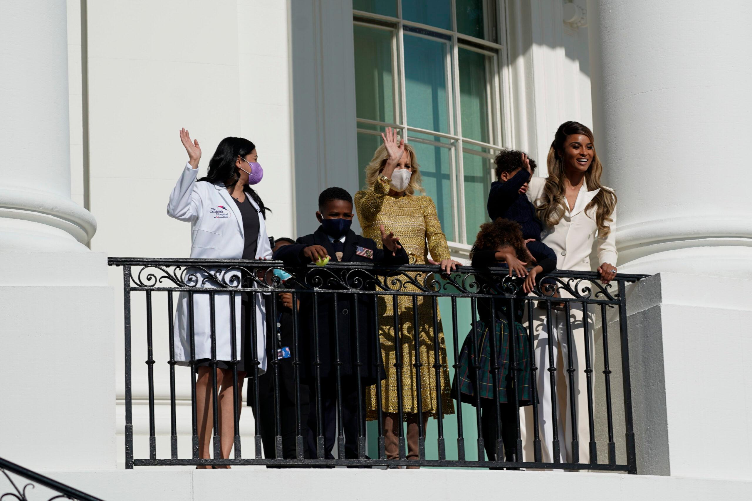 Ciara and family with Jill Biden at the White House.