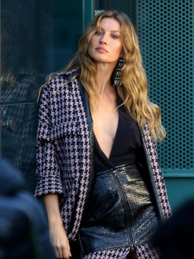 Gisele Bundchen back to modeling for a photoshoot on the streets of Brooklyn NY